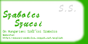szabolcs szucsi business card